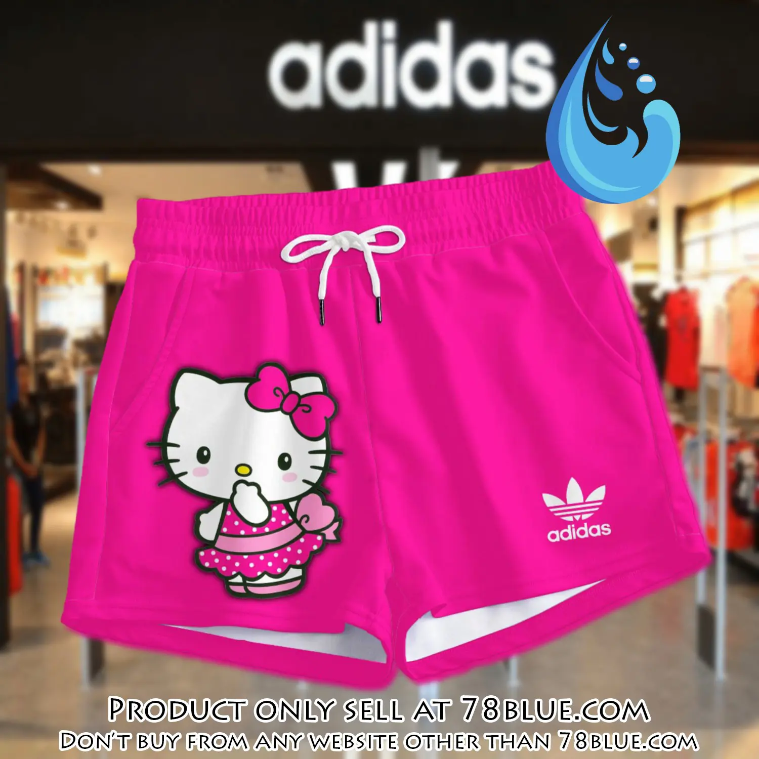 Premium hello kitty in adidas women shorts lady beach shorts wms1080 78b2047223
